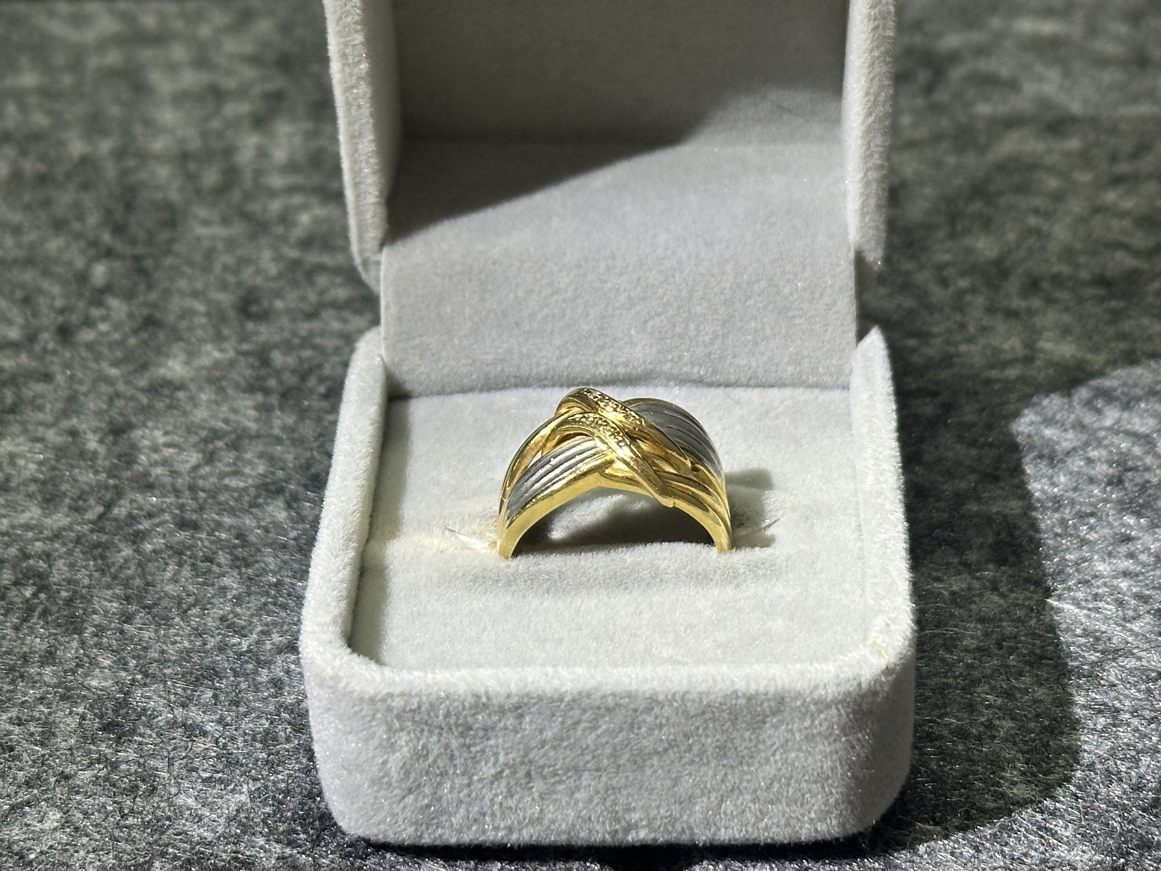 K18 pt900 コンビの指輪 お買取りさせていただきました！