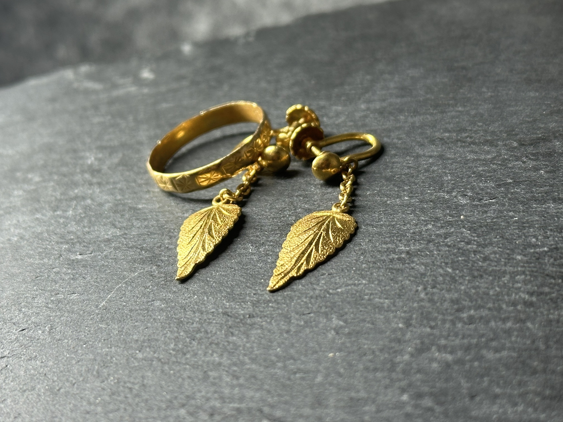 K18リングとイヤリングをお買取りさせていただきました！