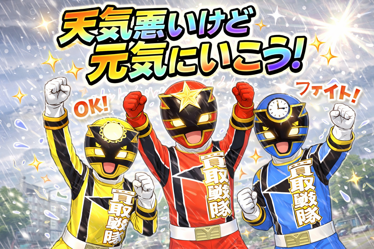 今日も天気が悪いけど元気！