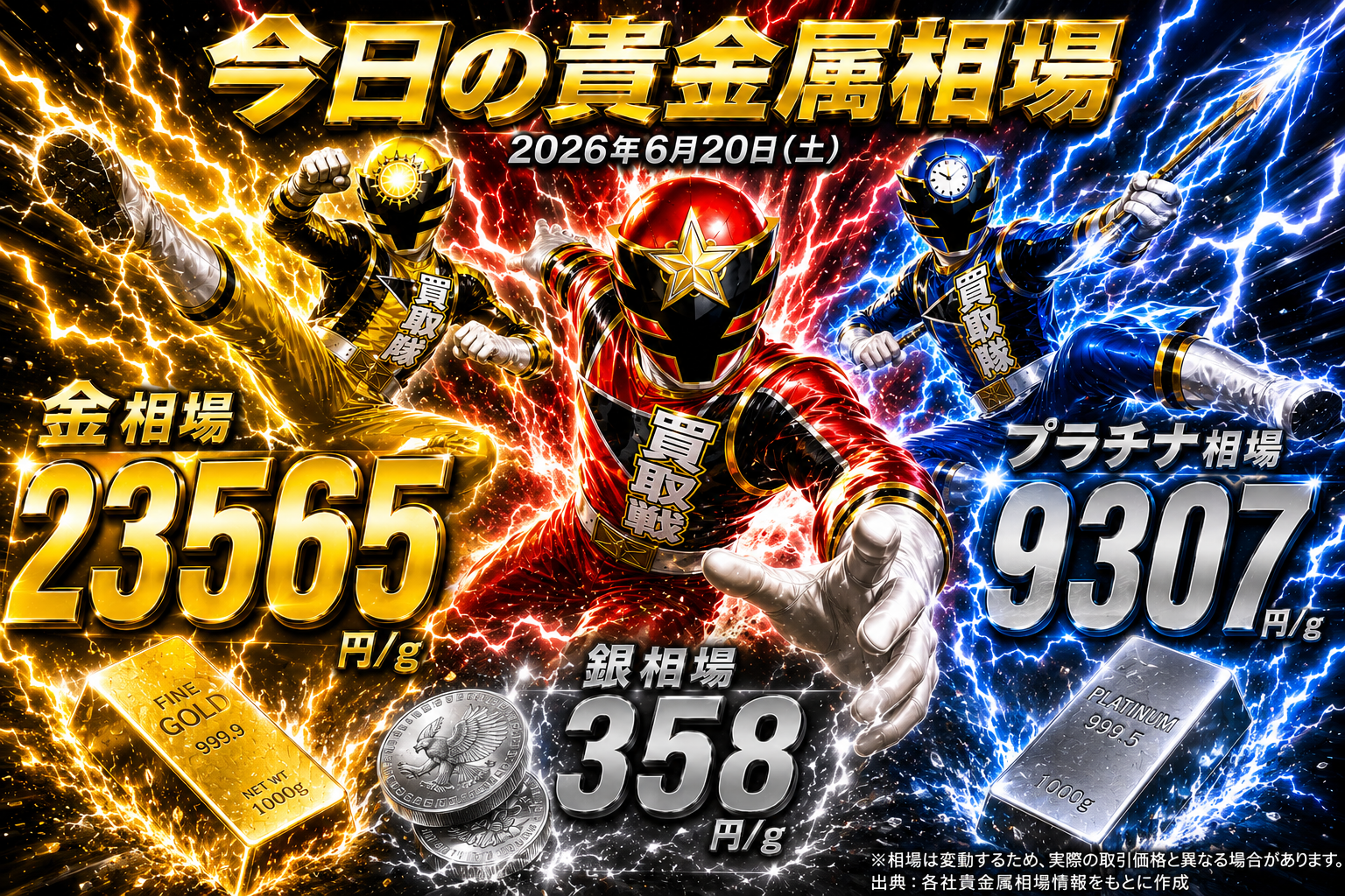 6月２２日金相場