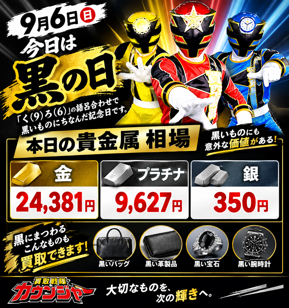 9月6日　金相場