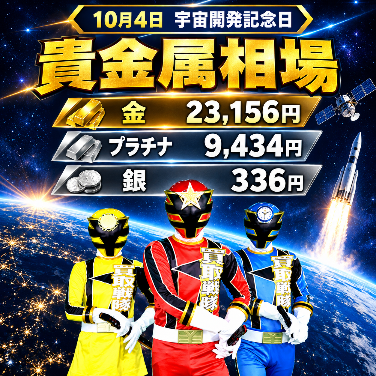 10月4日　金相場