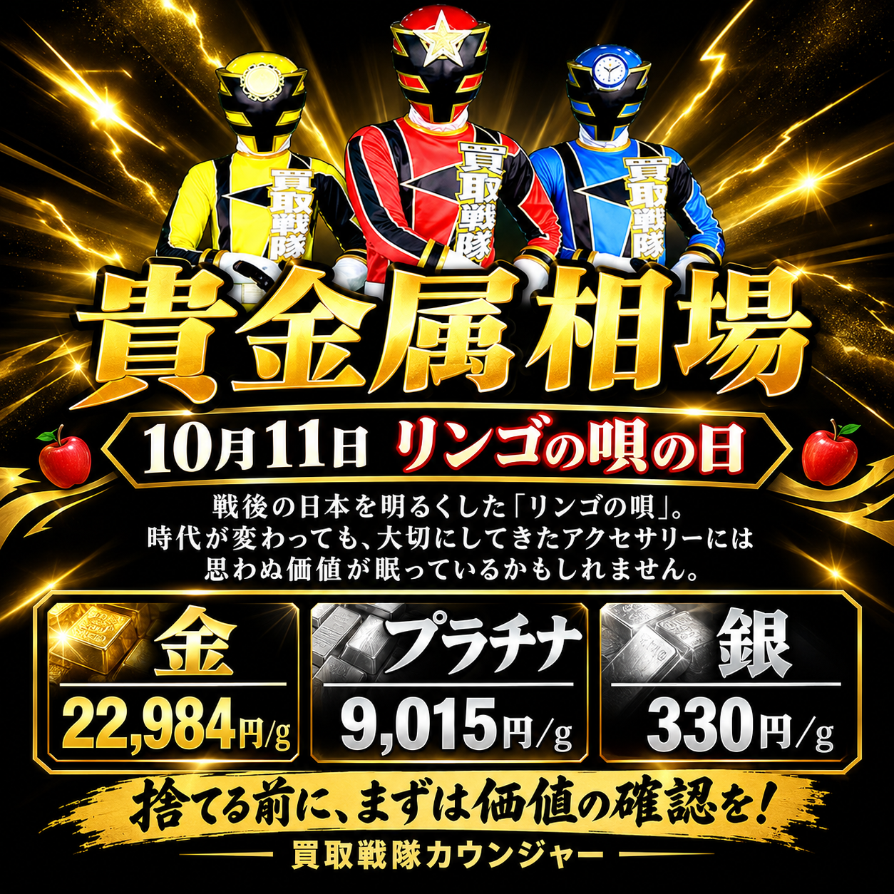 10月11日　金相場